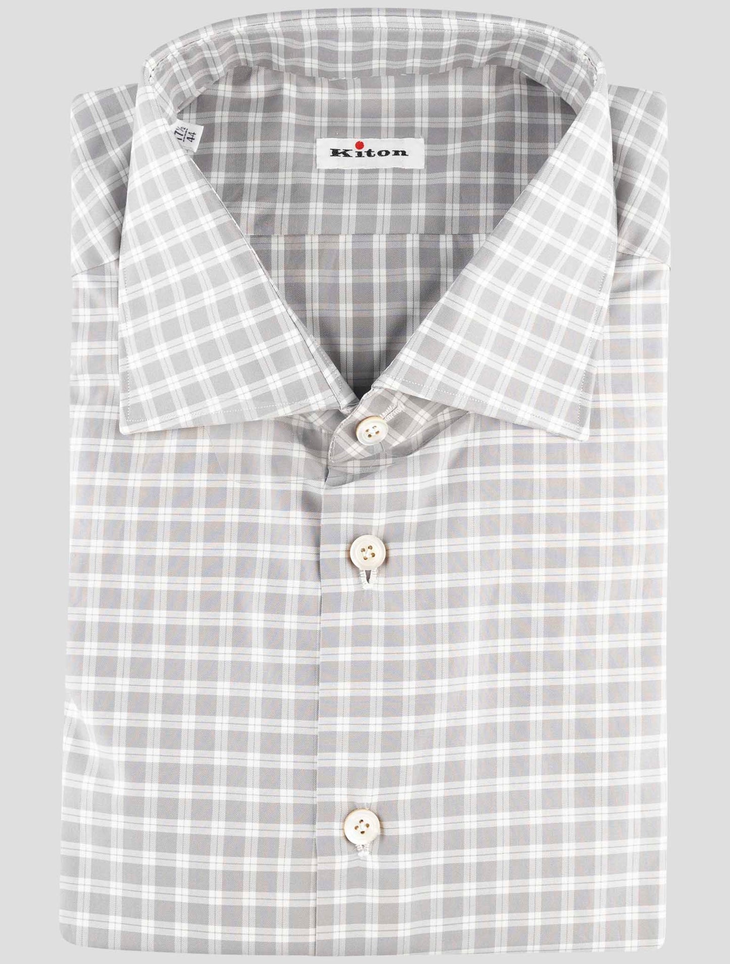 Kiton Gray Cotton Shirt