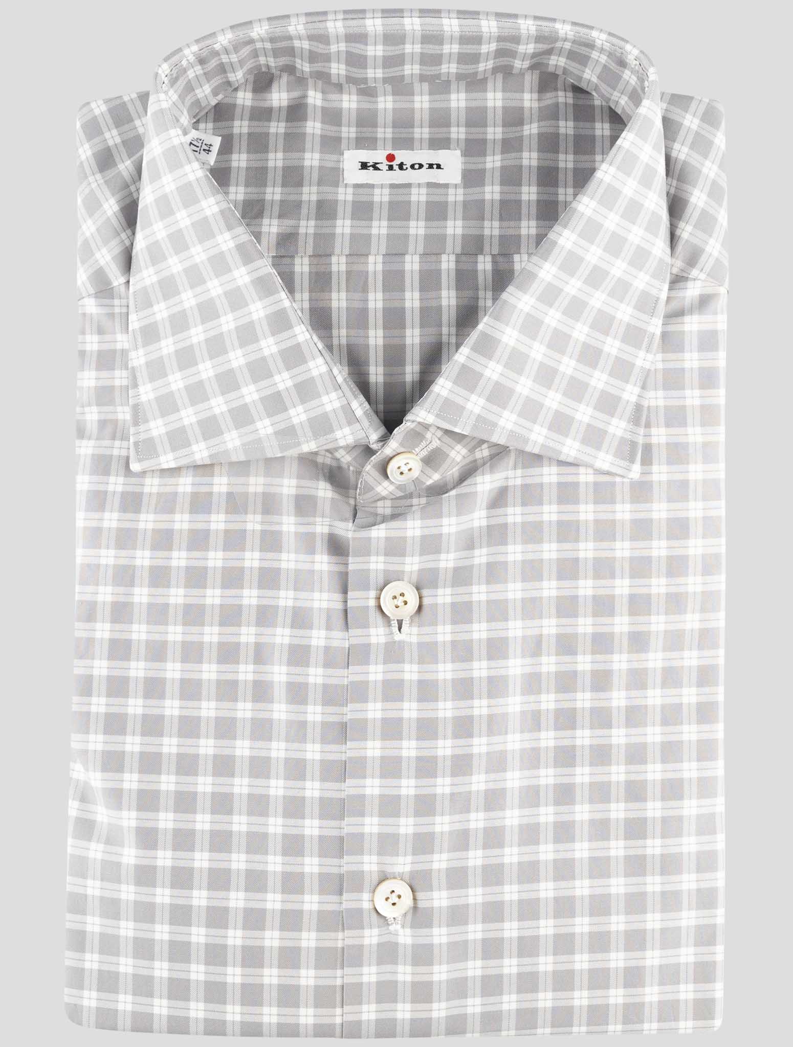 Kiton Gray Cotton Shirt