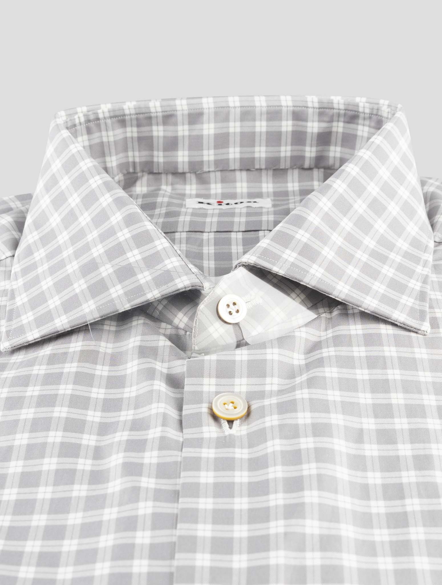 Kiton Gray Cotton Shirt