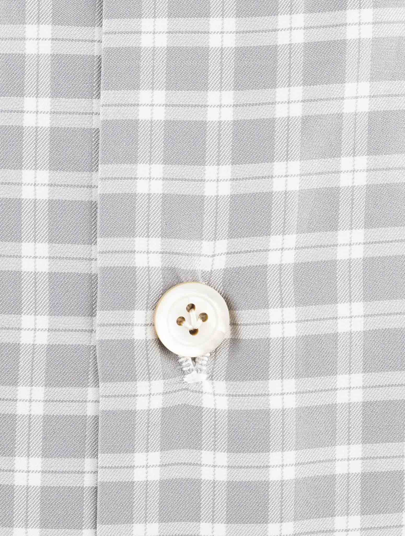 Kiton Gray Cotton Shirt