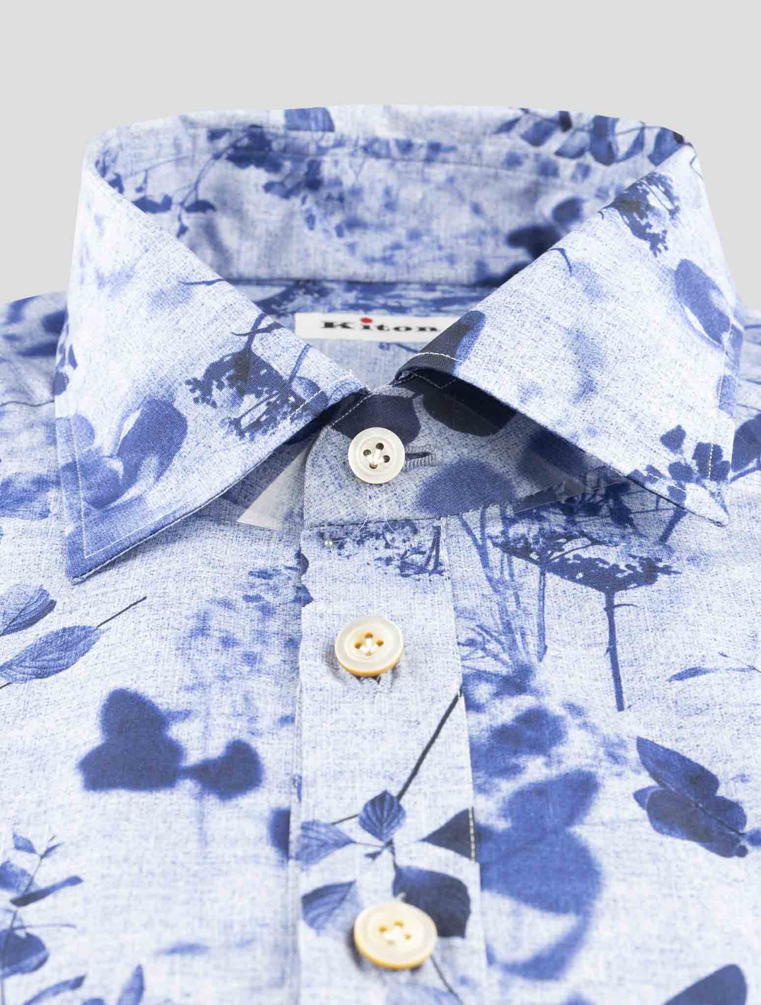 Kiton Blue Cotton Sweater Polo