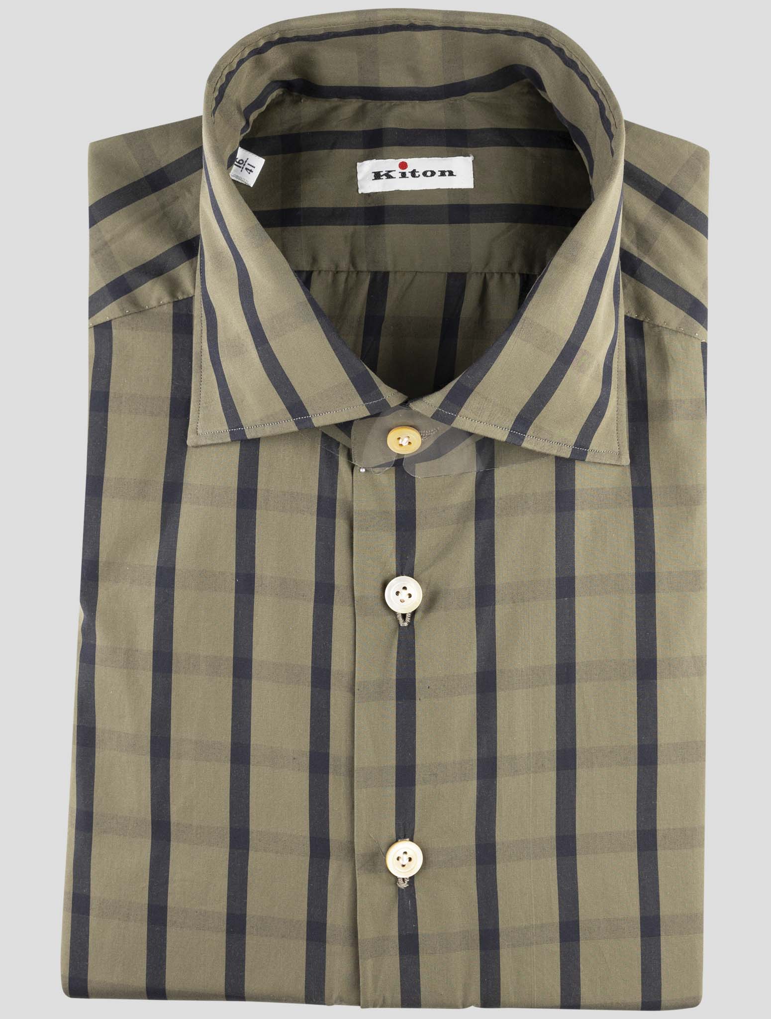 Kiton Blue Red Cotton Shirt
