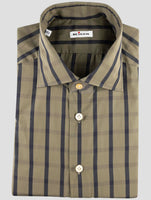 Kiton Blue Red Cotton Shirt