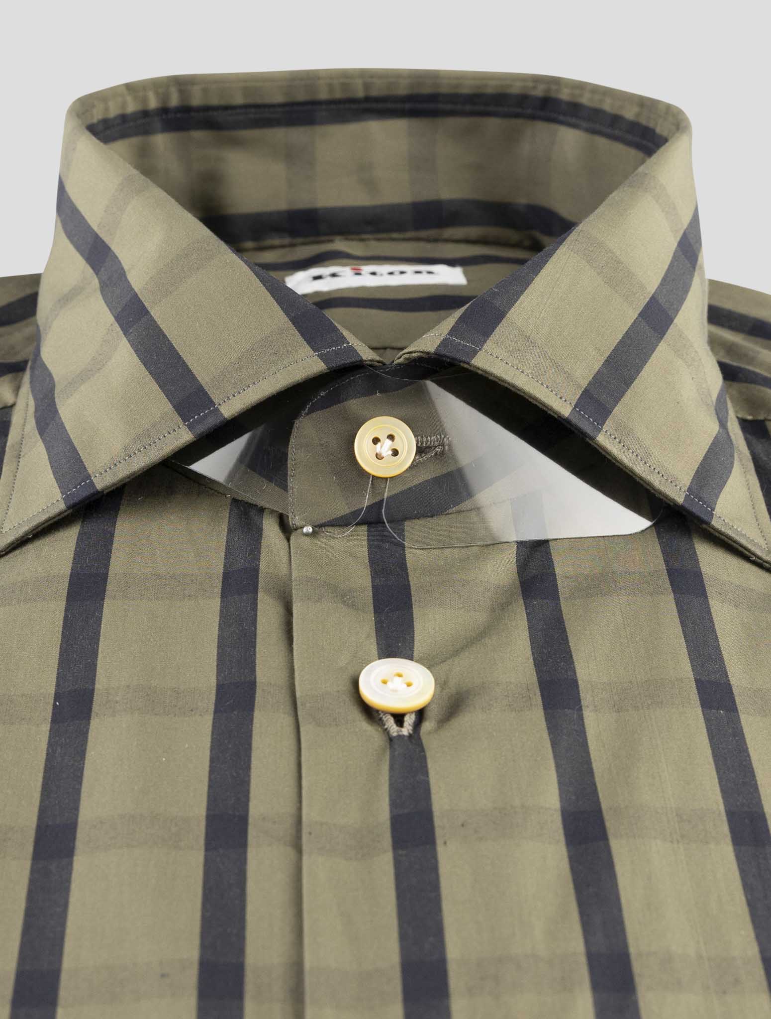 Kiton Blue Red Cotton Shirt