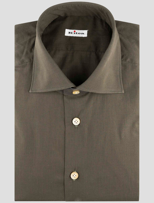 Kiton Dark Gray Cotton Shirt