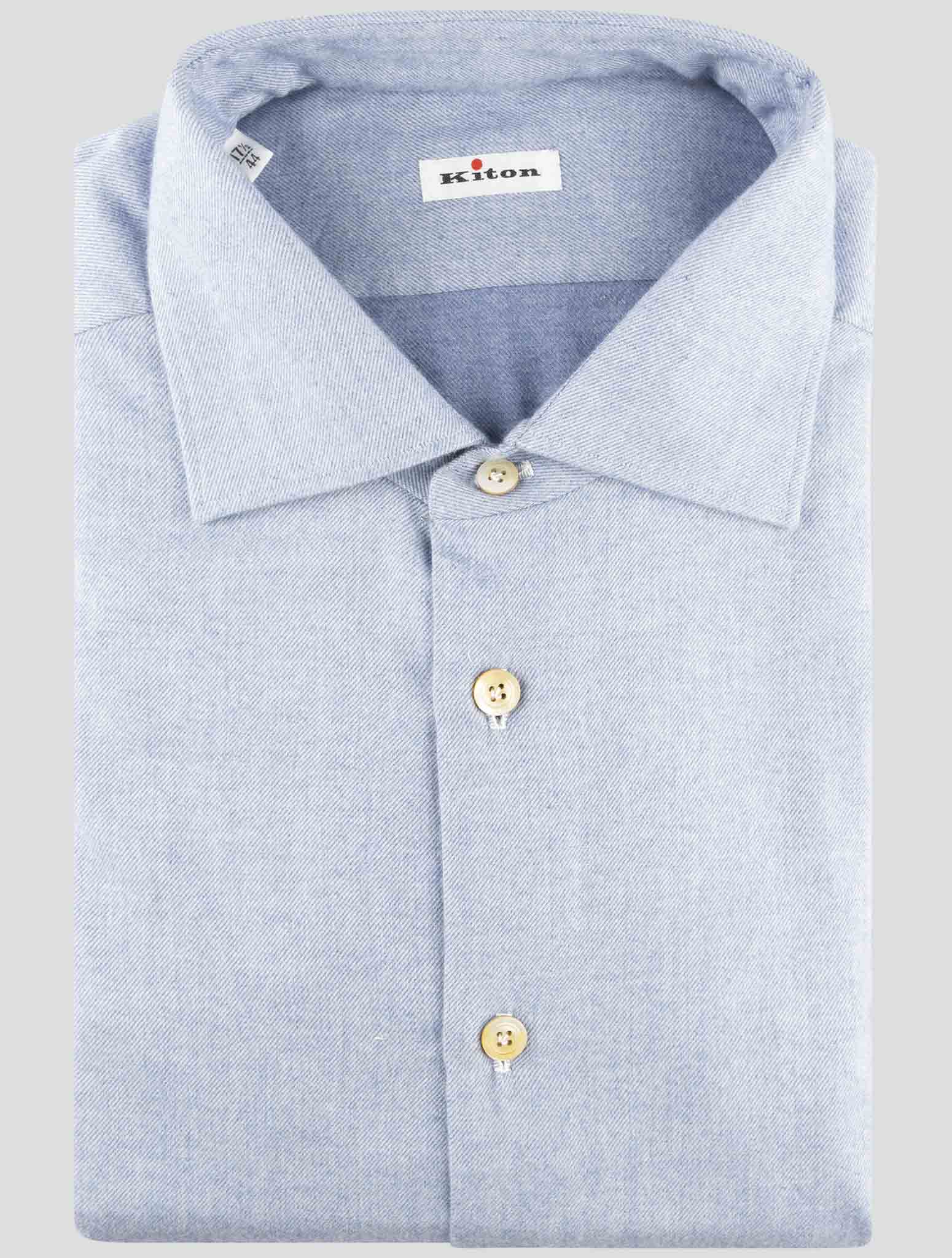 Kiton Light Blue Cotton Shirt