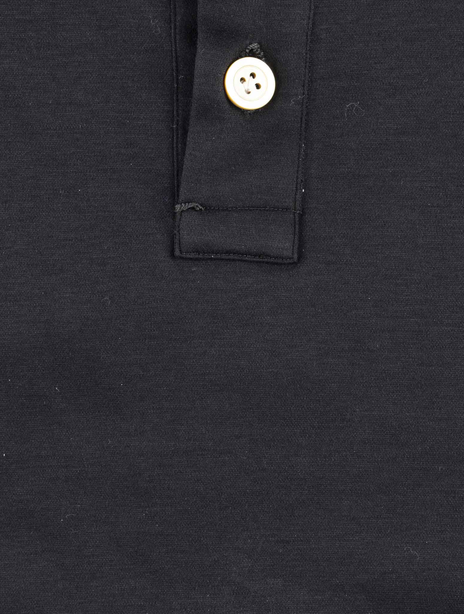Kiton Black Cotton Sweater Polo