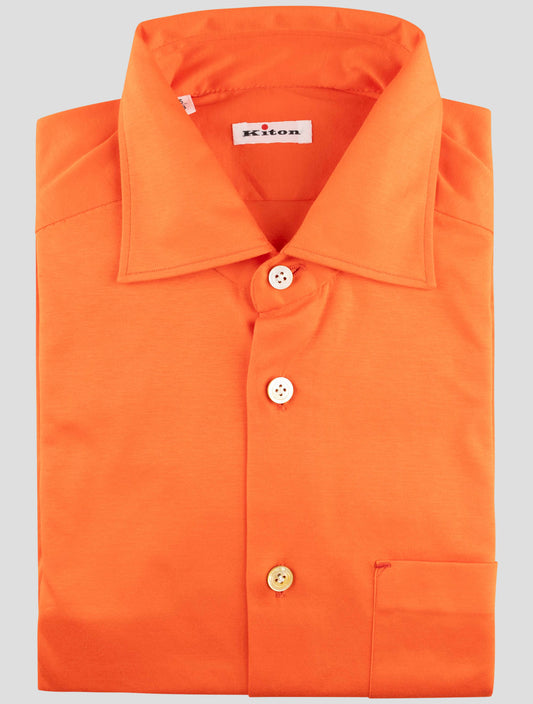 Kiton Orange Cotton Shirt