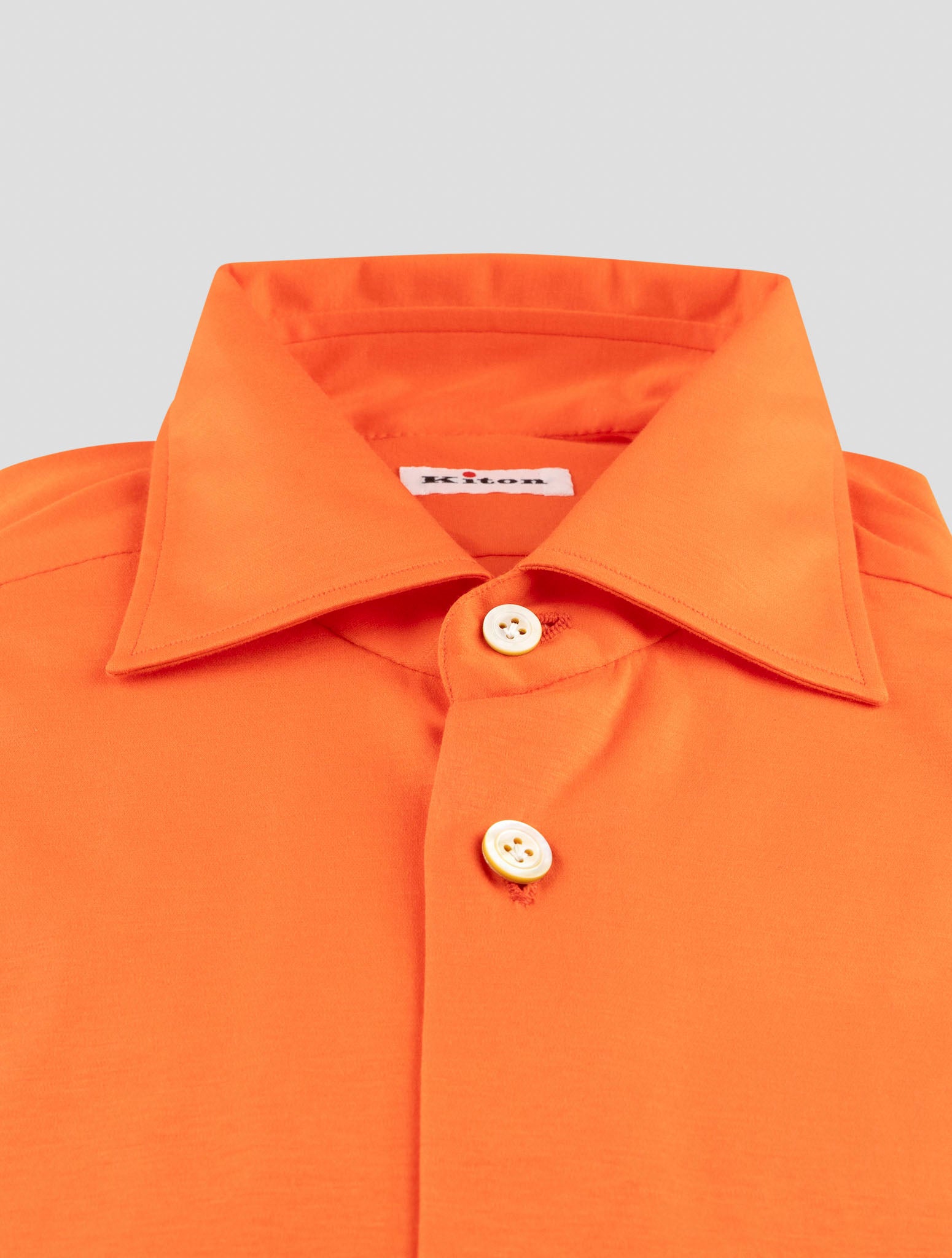 Kiton Orange Cotton Shirt