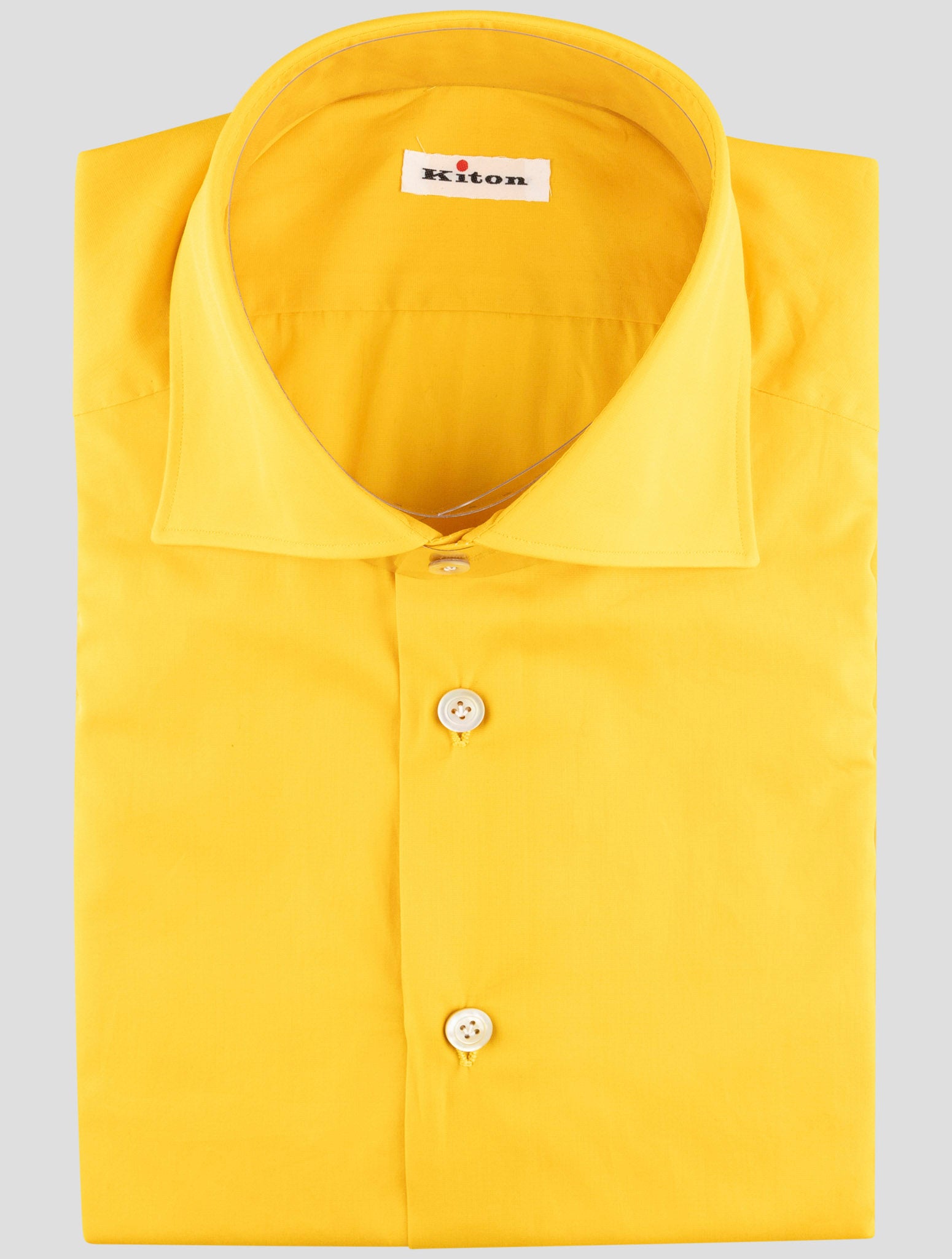 Kiton Yellow Cotton Shirt