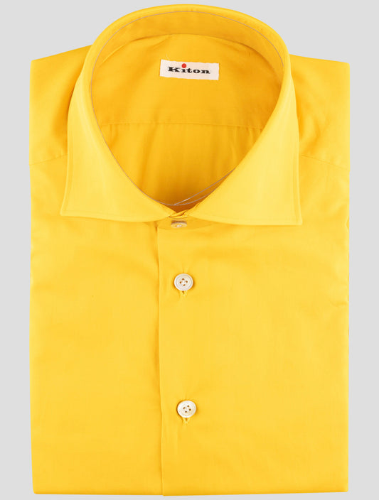 Kiton Yellow Cotton Shirt
