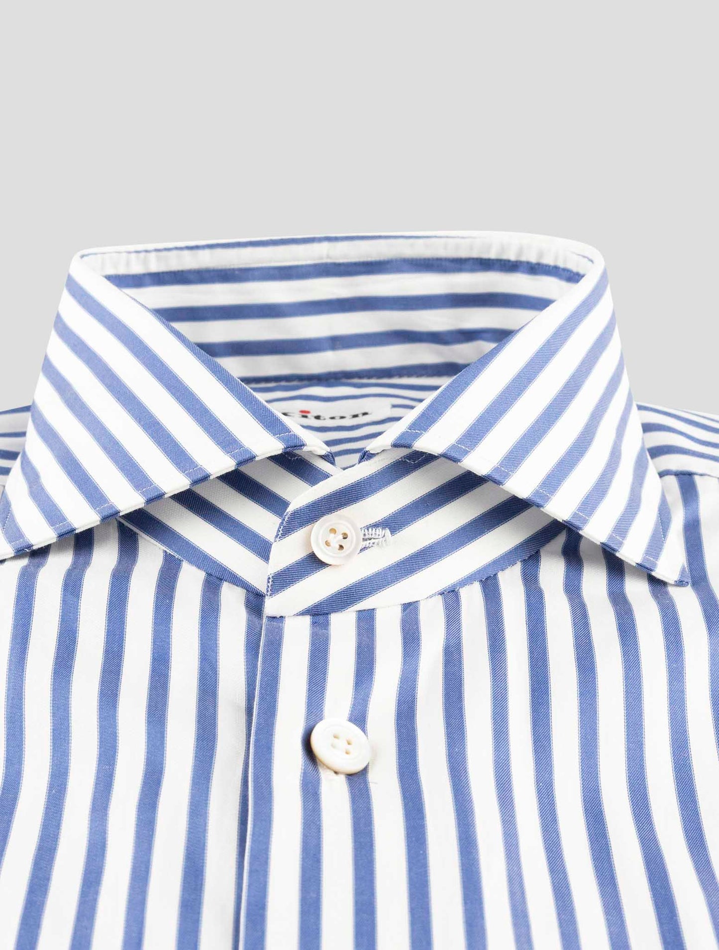 Kiton Blue Cotton Shirt