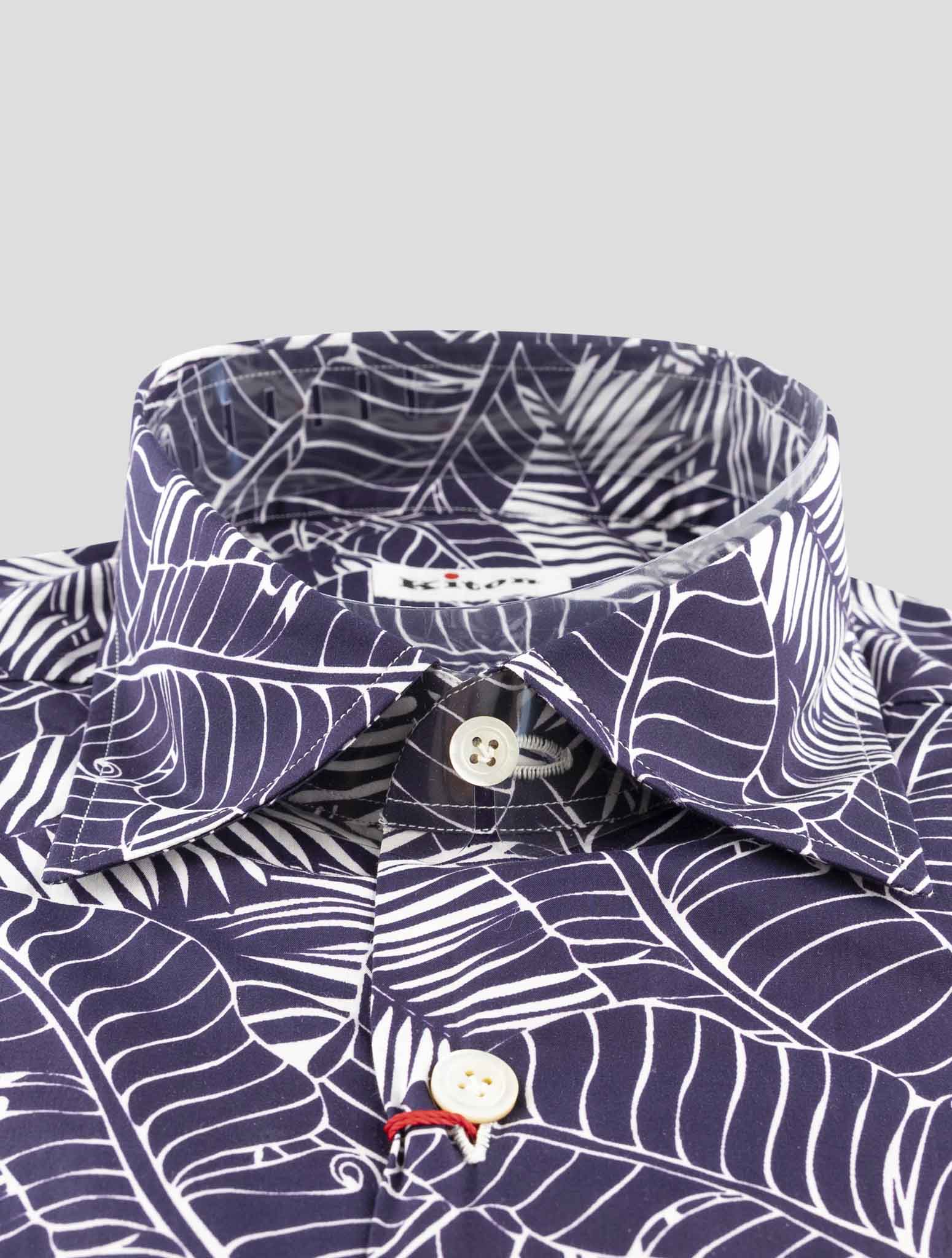 Kiton Blue Cotton Shirt