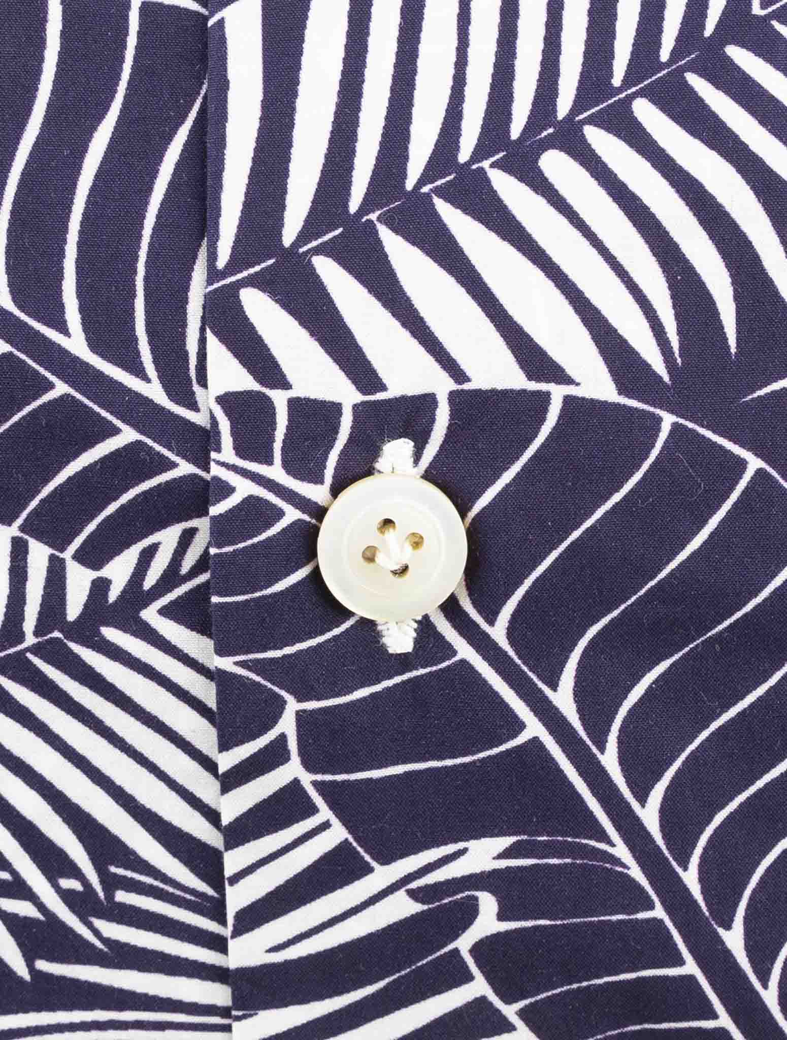 Kiton Blue Cotton Shirt