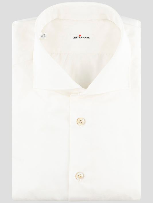 Kiton White Cotton Shirt