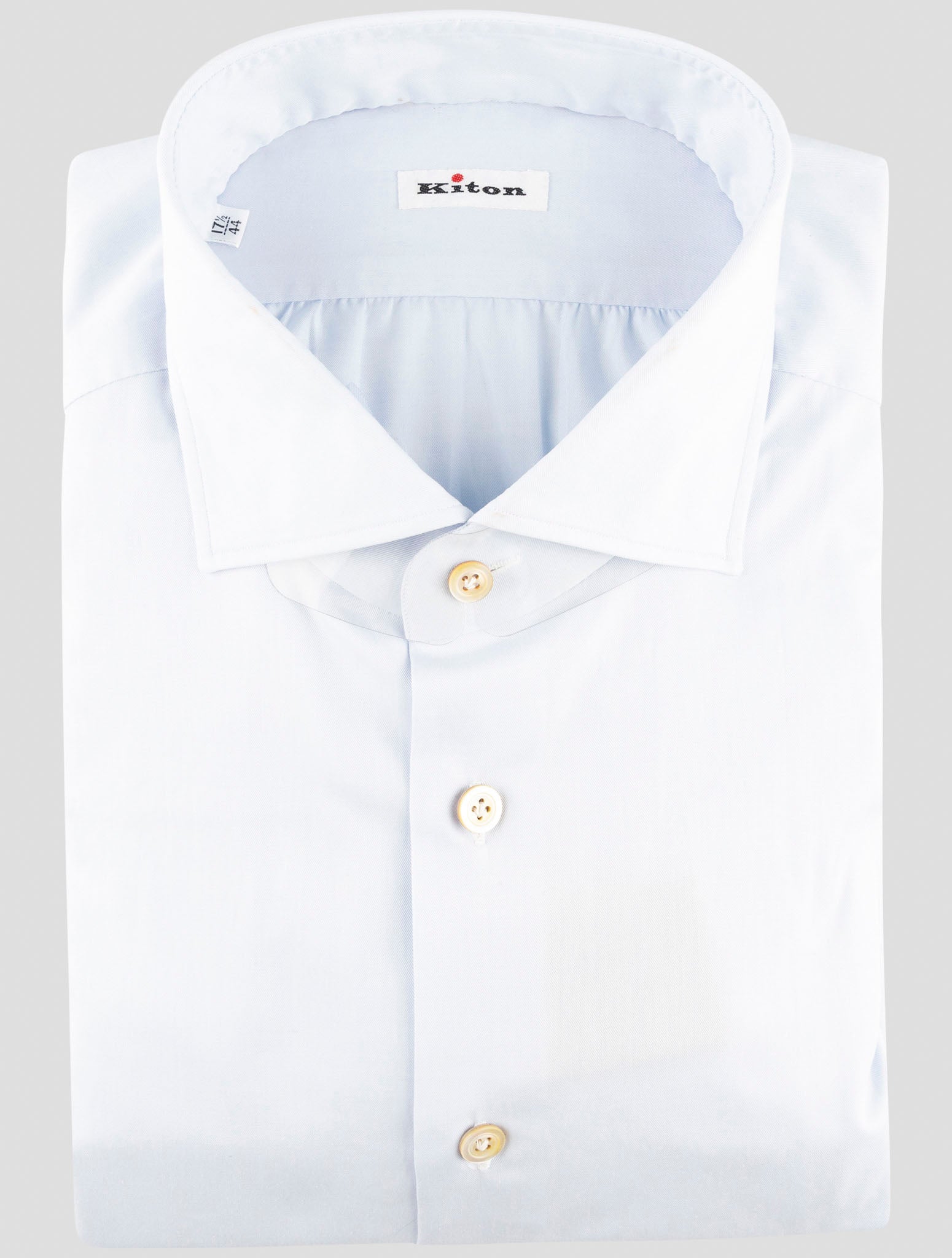 Kiton Light Blue Cotton Shirt
