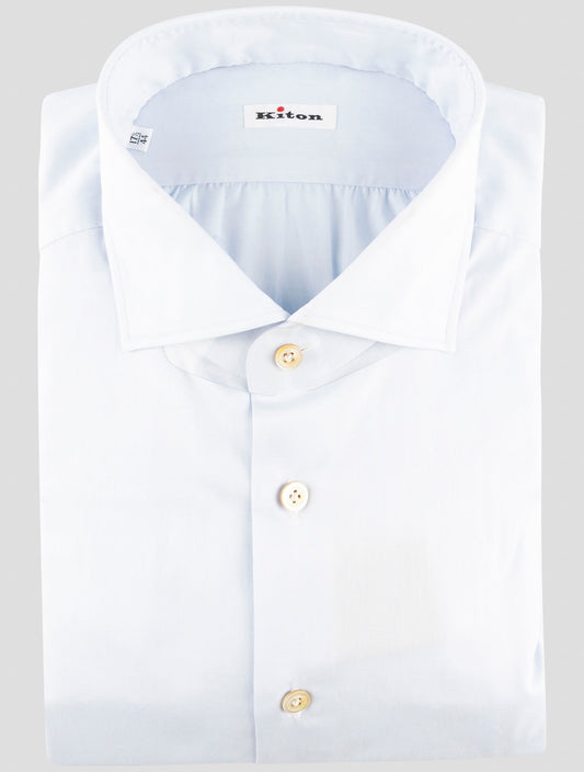Kiton Light Blue Cotton Shirt