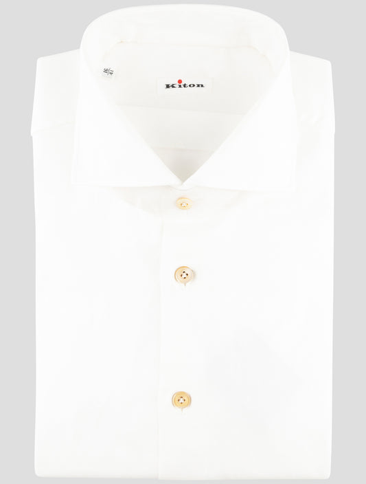 Kiton White Cotton Shirt