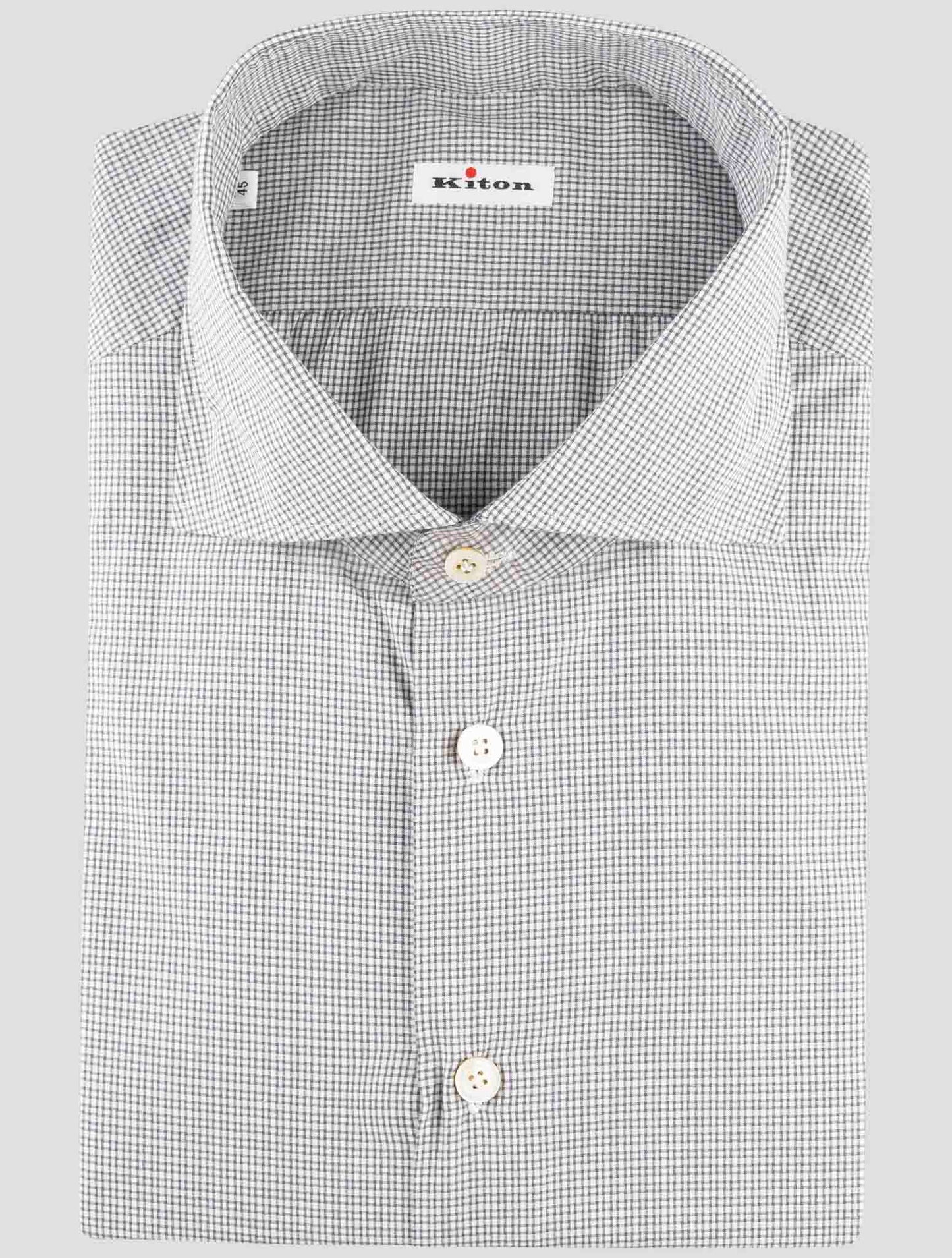 Kiton Gray Cotton Shirt