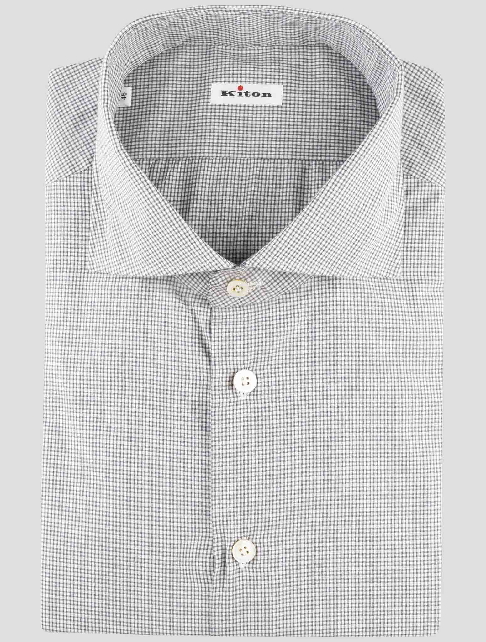 Kiton Gray Cotton Shirt