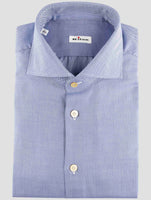 Kiton Blue Cotton Shirt