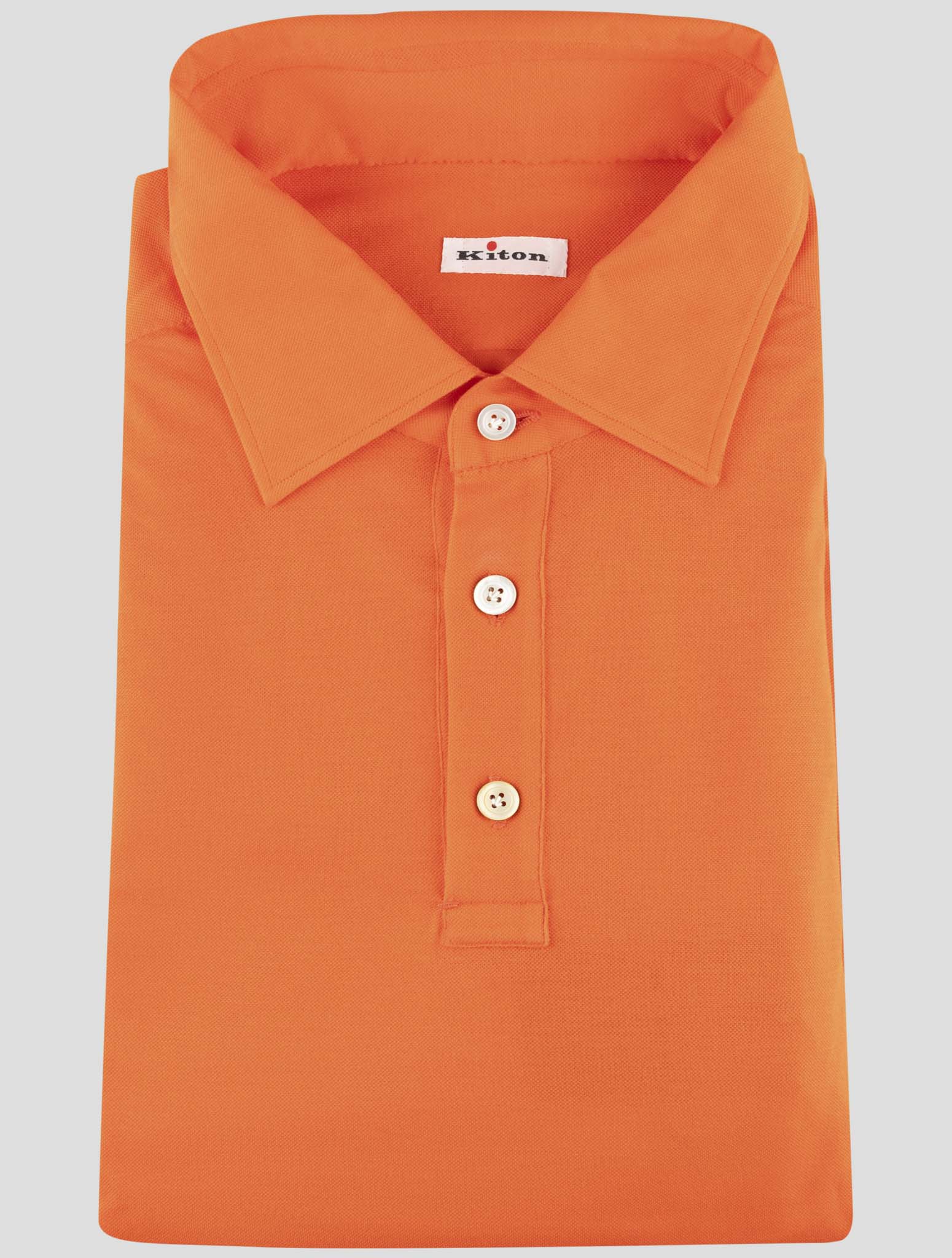 Kiton Orange Cotton Polo