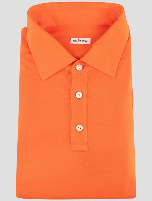 Kiton Orange Cotton Polo