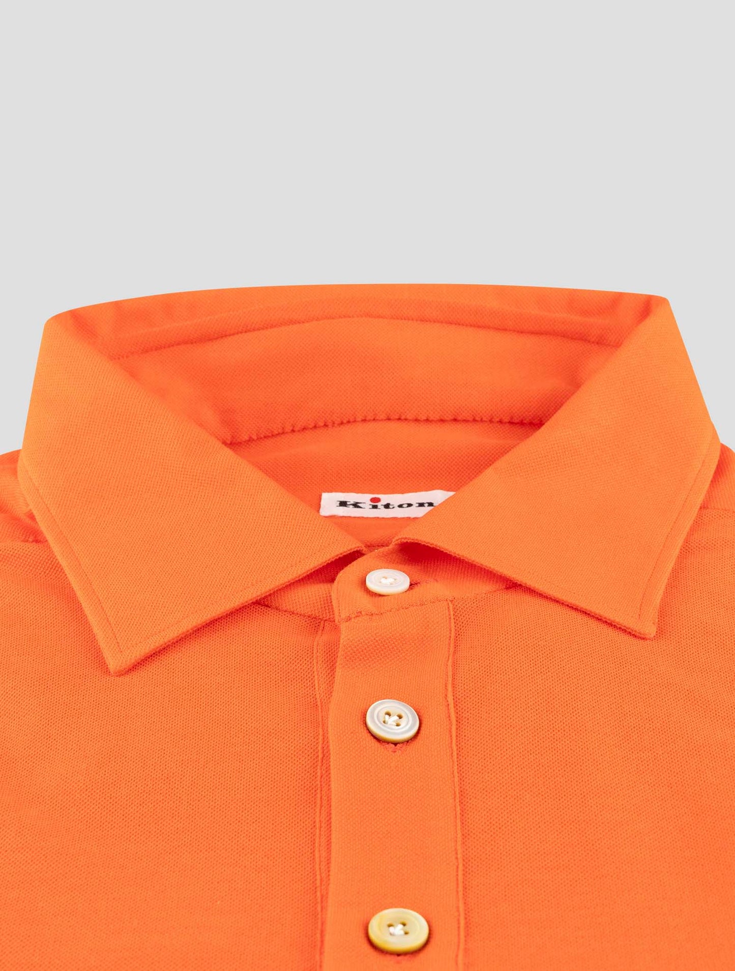 Kiton Orange Cotton Polo