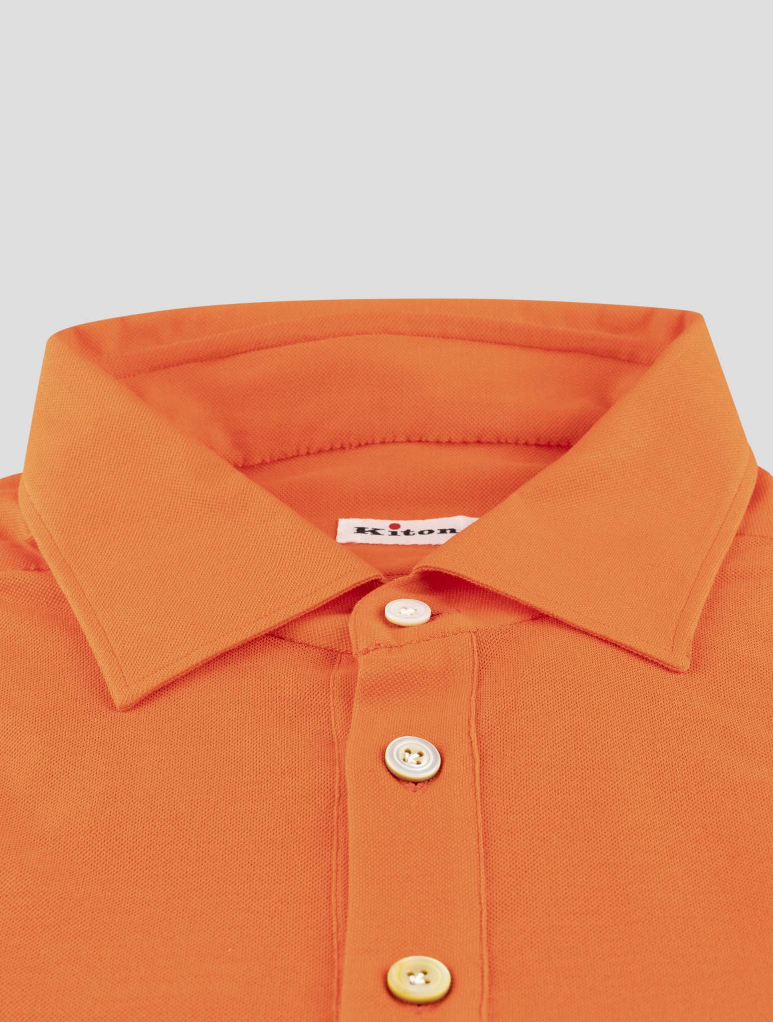 Kiton Orange Cotton Polo