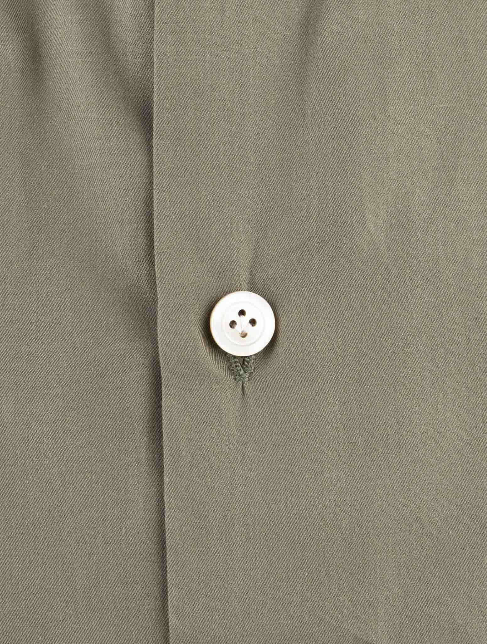 Kiton Green Cotton Shirt