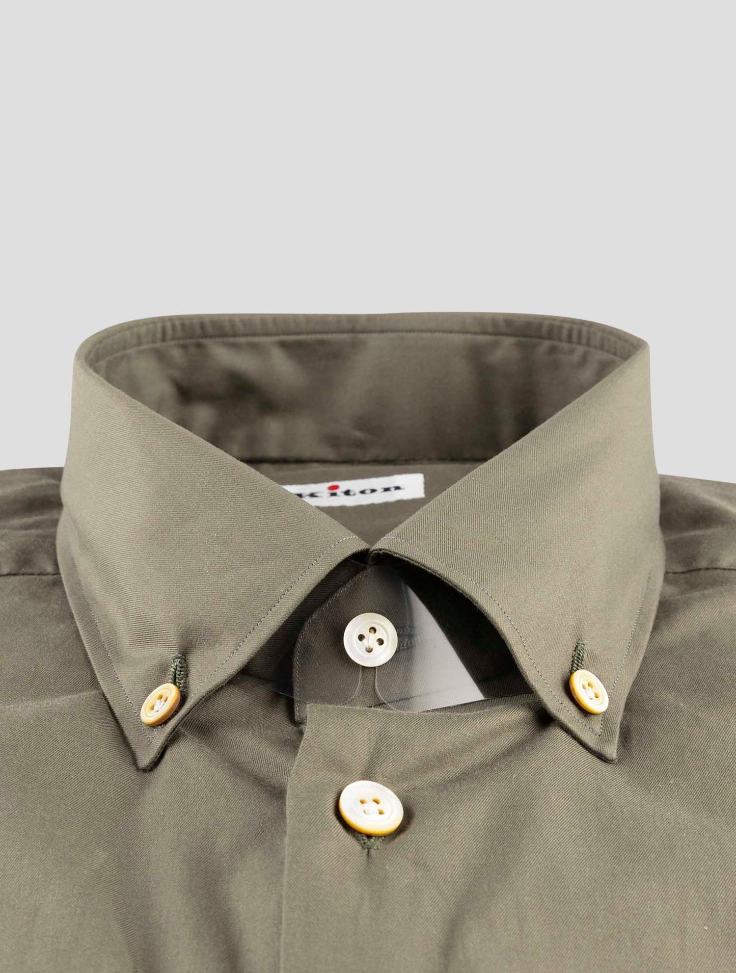 Kiton Green Cotton Shirt