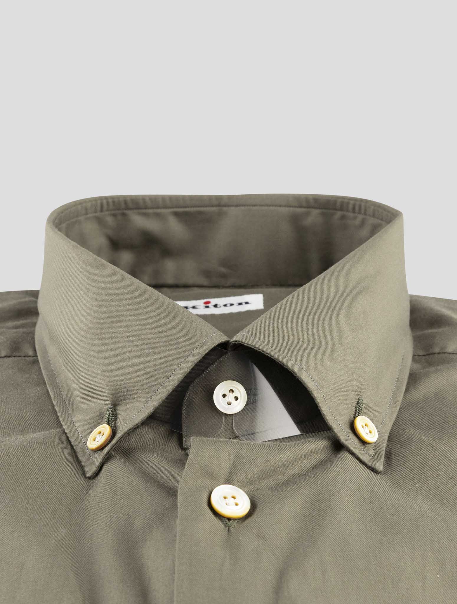 Kiton Green Cotton Shirt