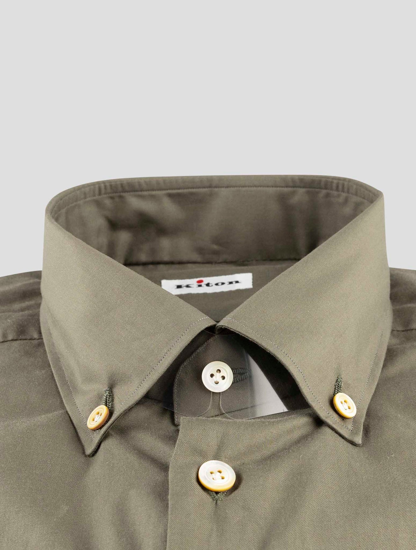 Kiton Green Cotton Shirt