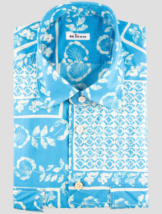 Kiton Light Blue Cotton Shirt