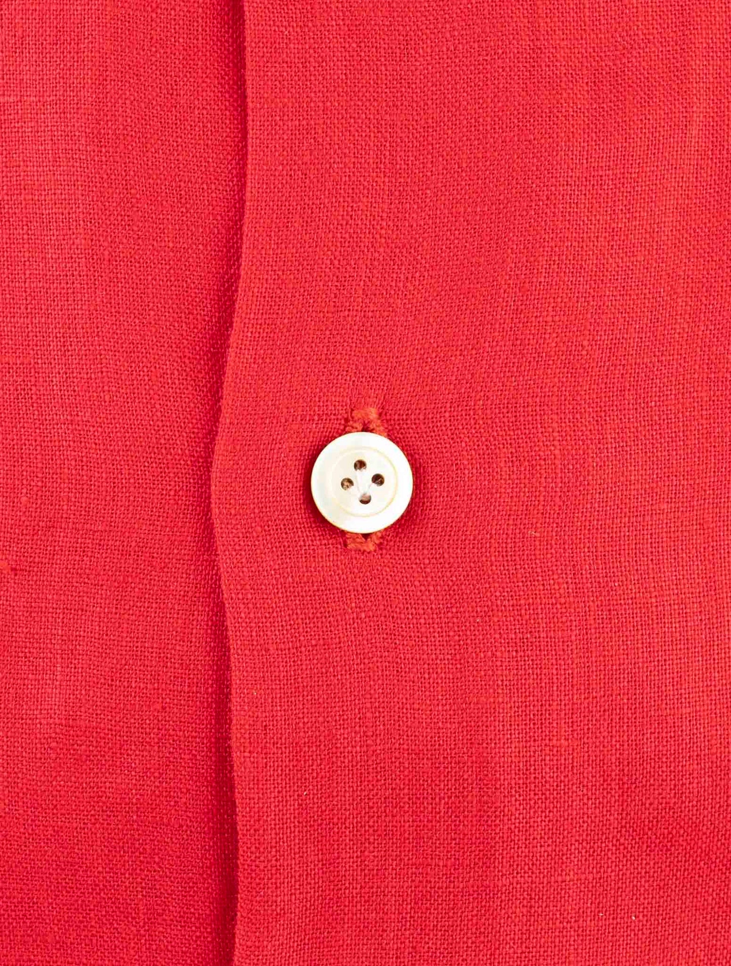Kiton Red Linen Shirt