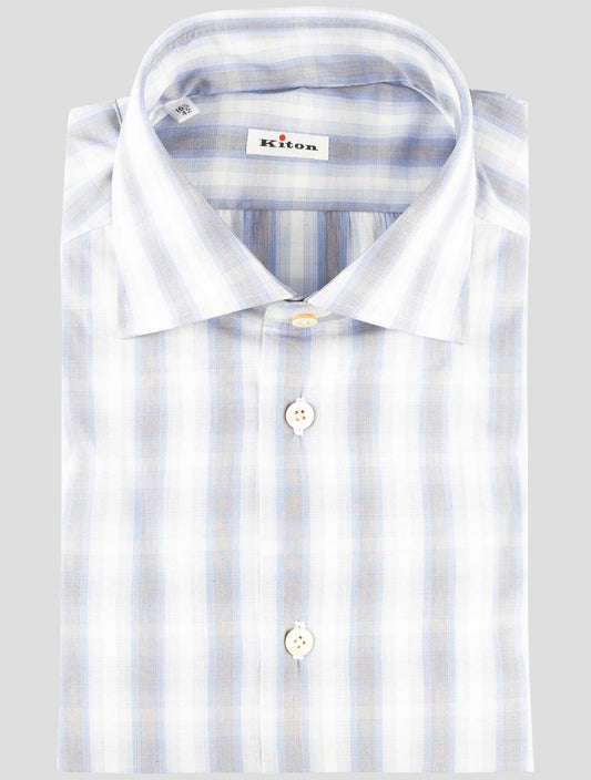 Kiton Multicolor Cotton Shirt