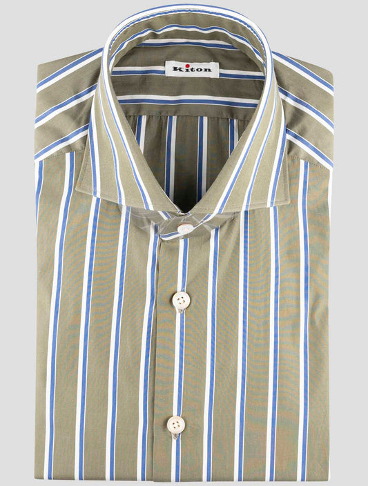 Kiton Multicolor Cotton Shirt