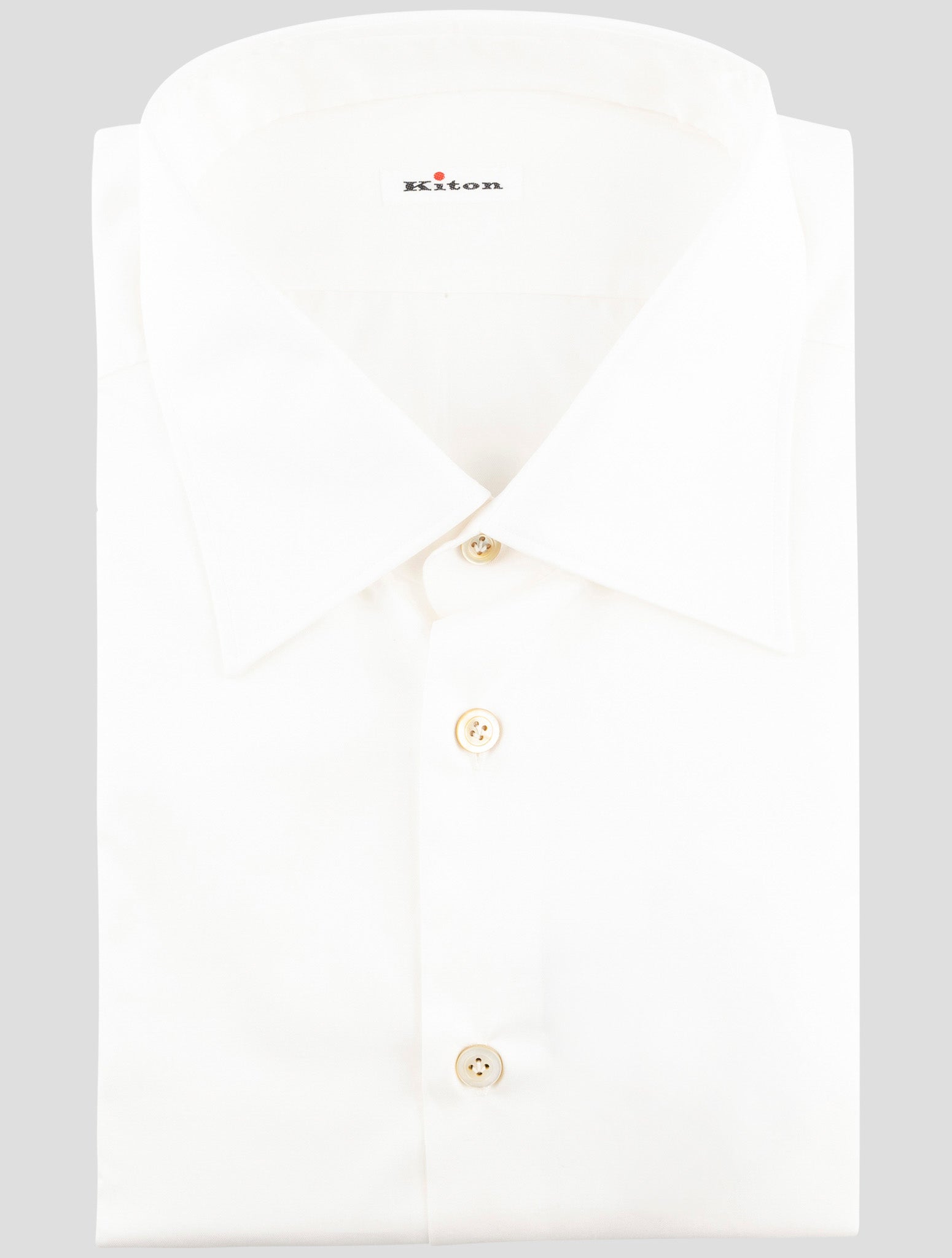 Kiton White Cotton Shirt
