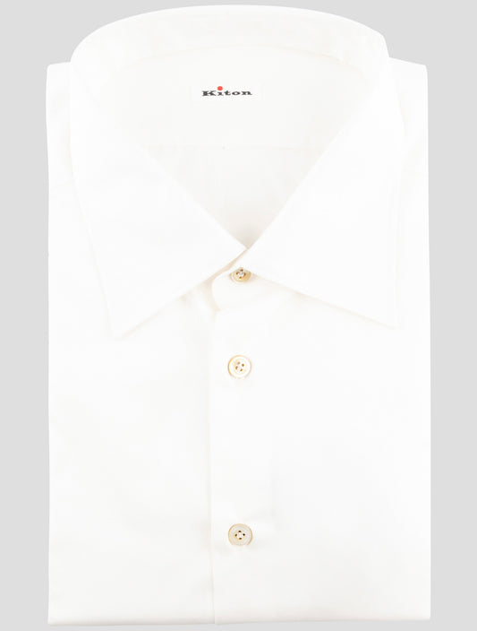 Kiton White Cotton Shirt