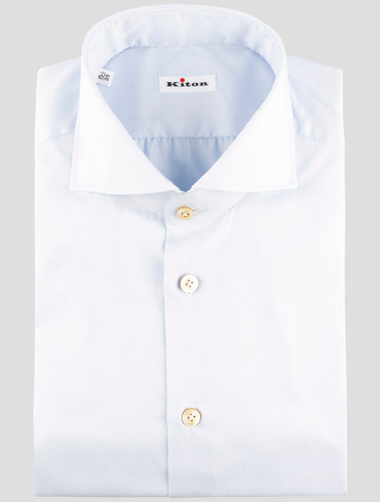 Kiton Light Blue Cotton Shirt