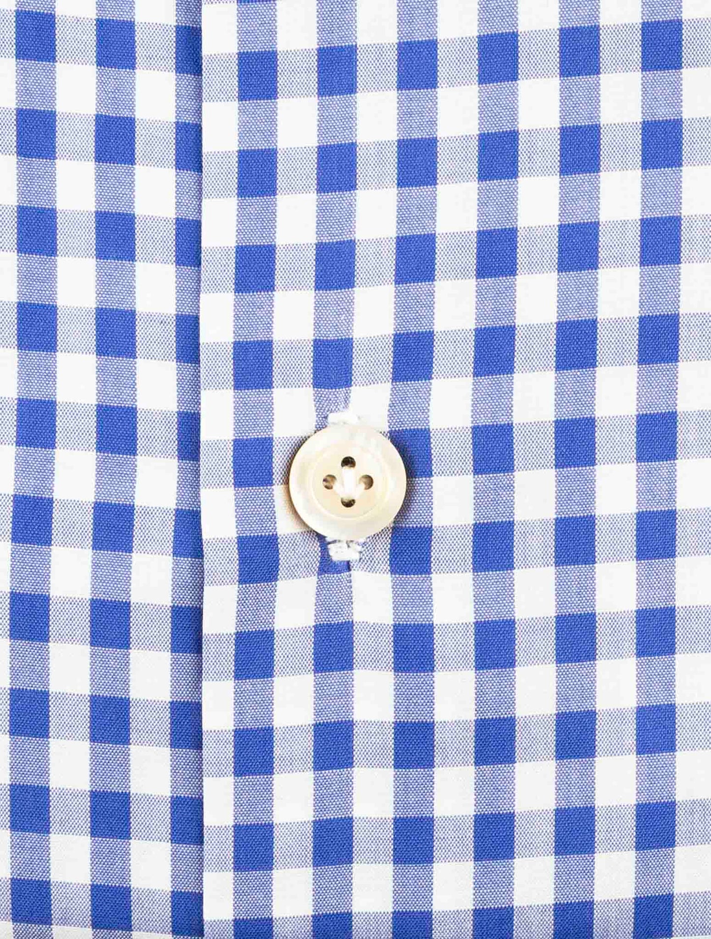 Kiton Blue White Cotton Shirt