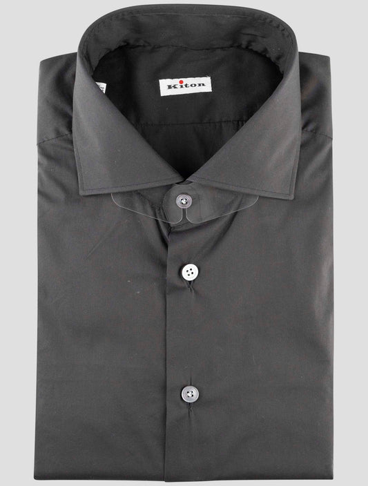 Kiton Black Cotton Pa Ea Shirt