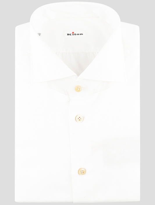 Kiton White Cotton Shirt