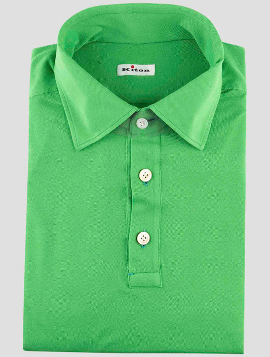 Kiton Green Cotton Polo