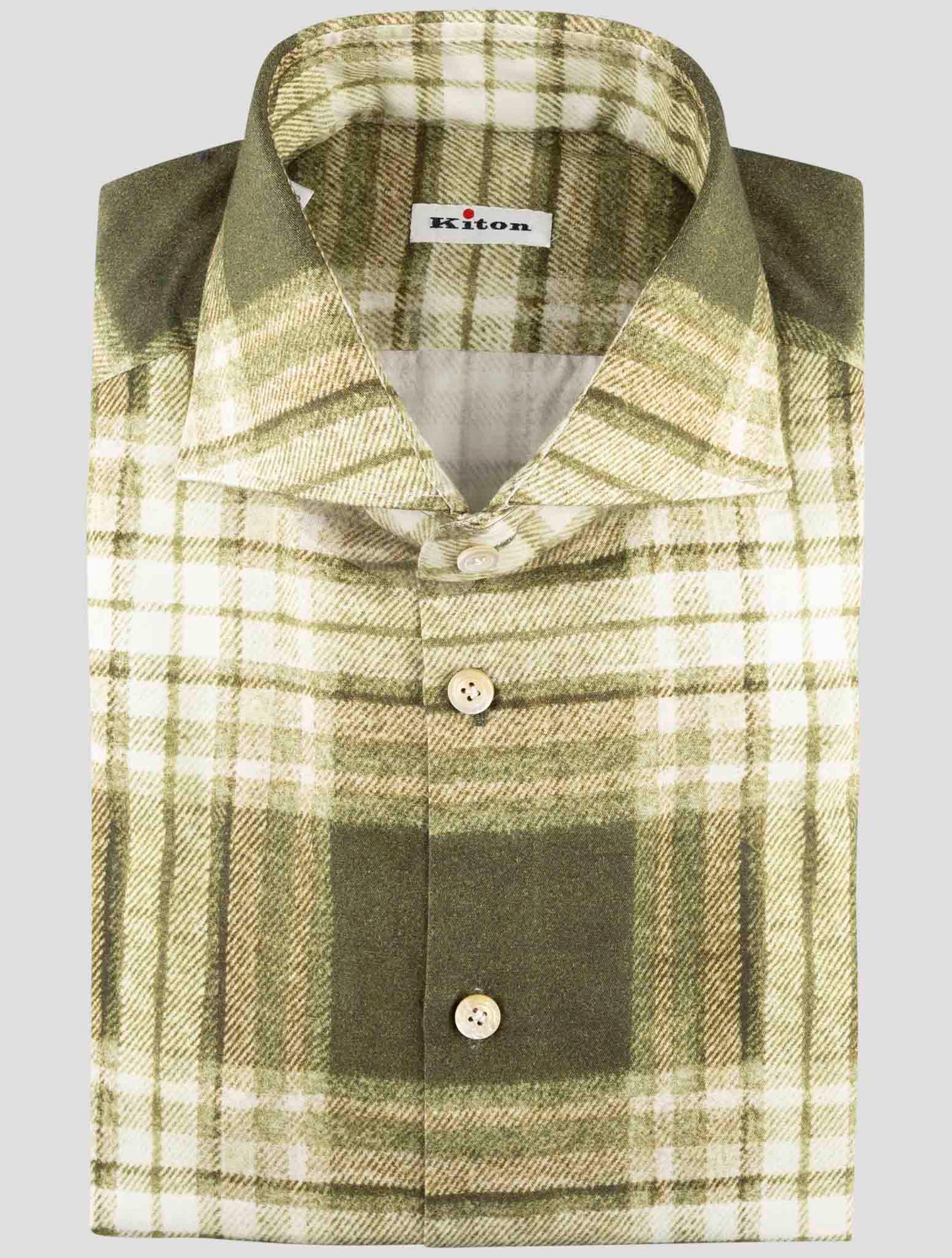 Kiton Green Cotton Shirt