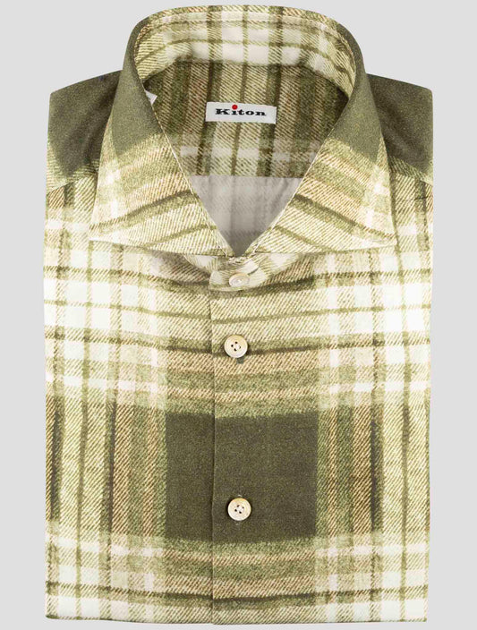 Kiton Green Cotton Shirt