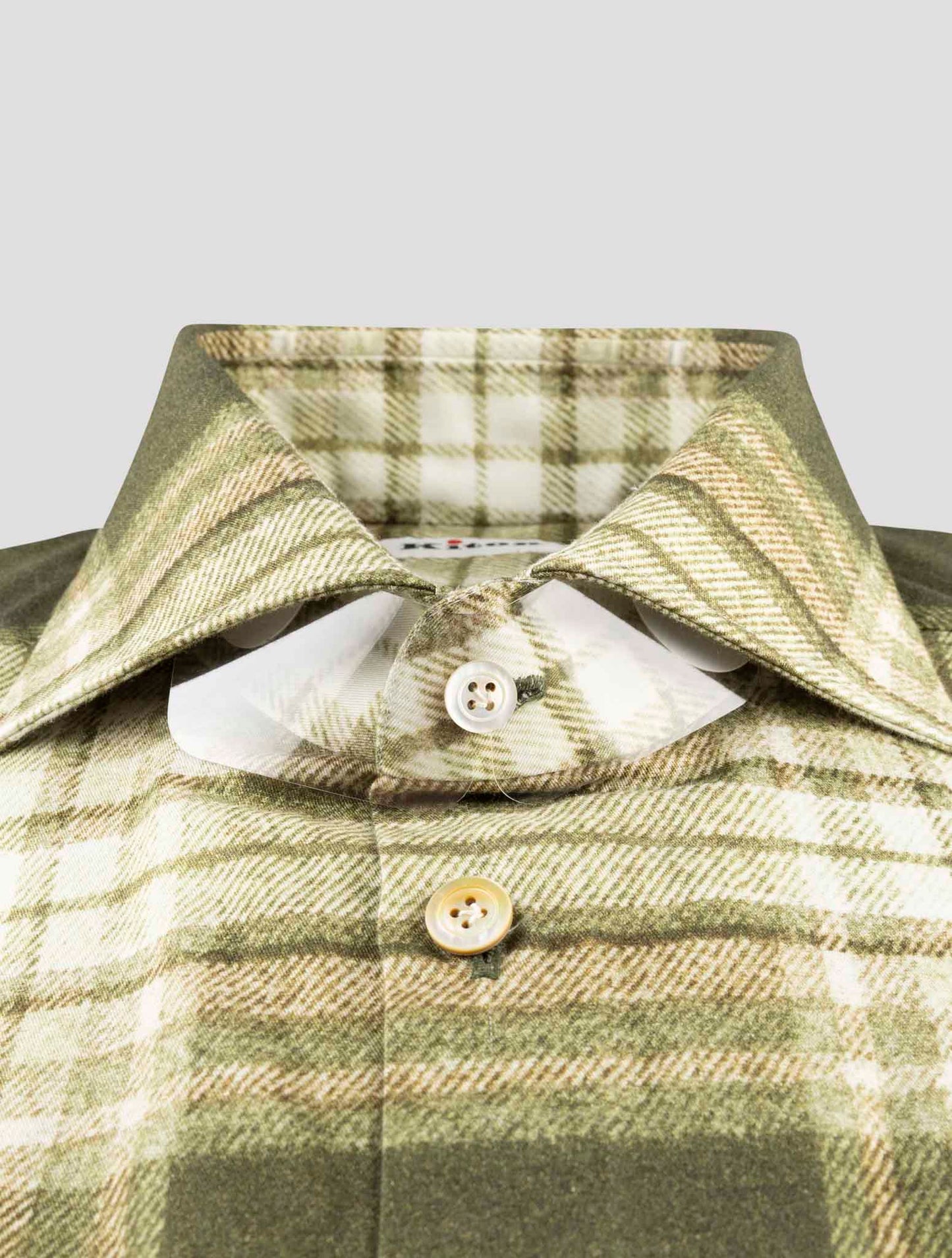 Kiton Green Cotton Shirt