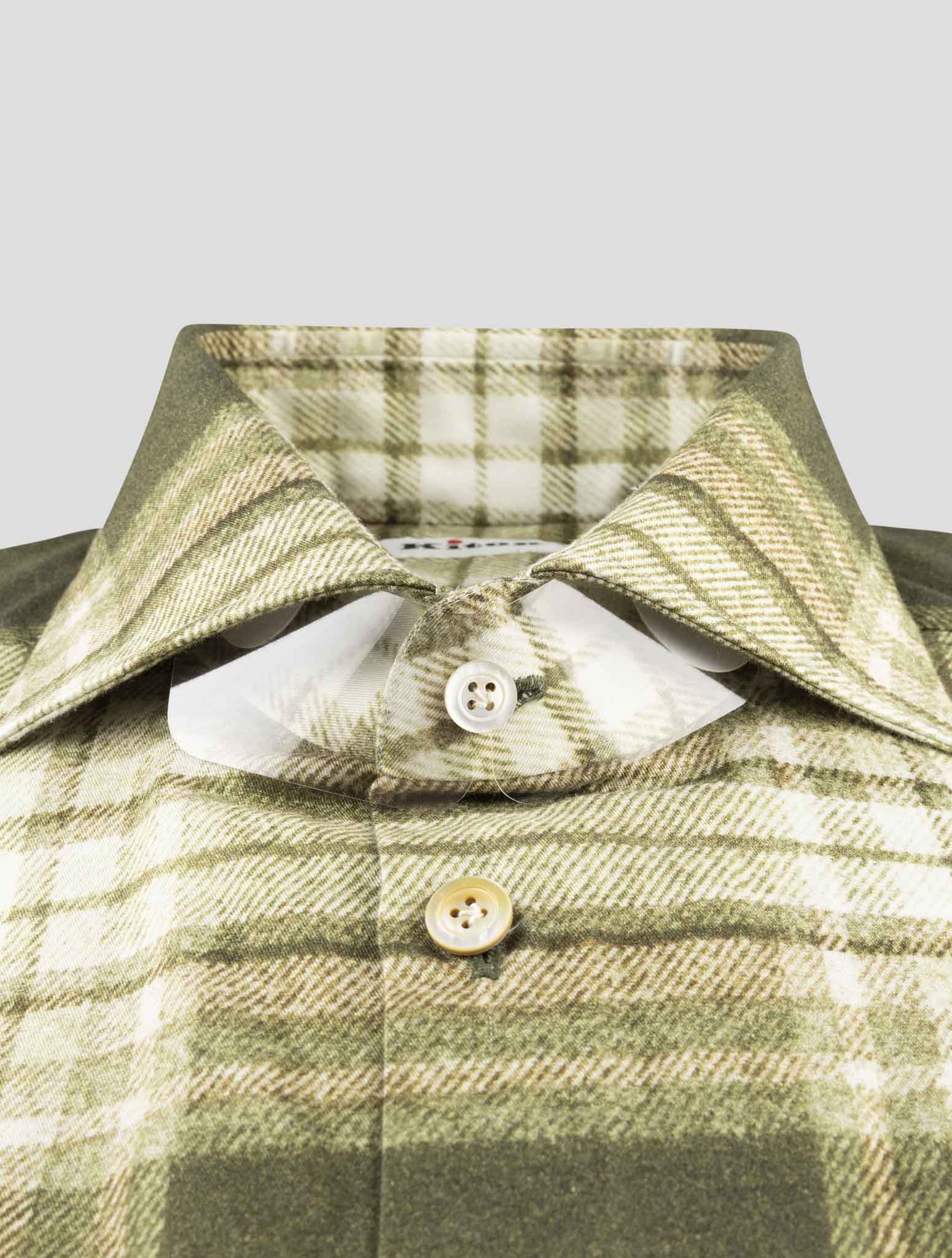 Kiton Green Cotton Shirt