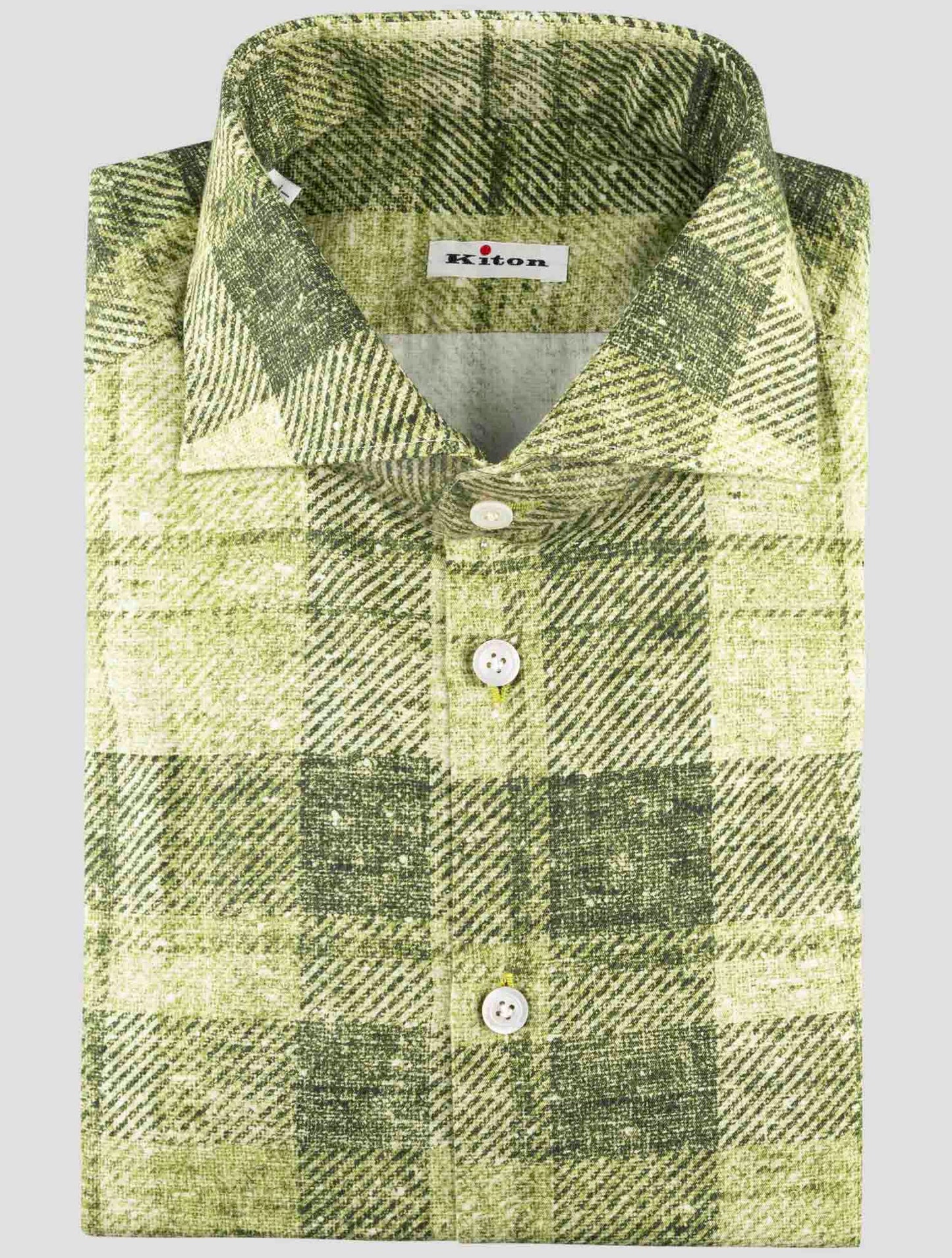 Kiton Green Cotton Shirt