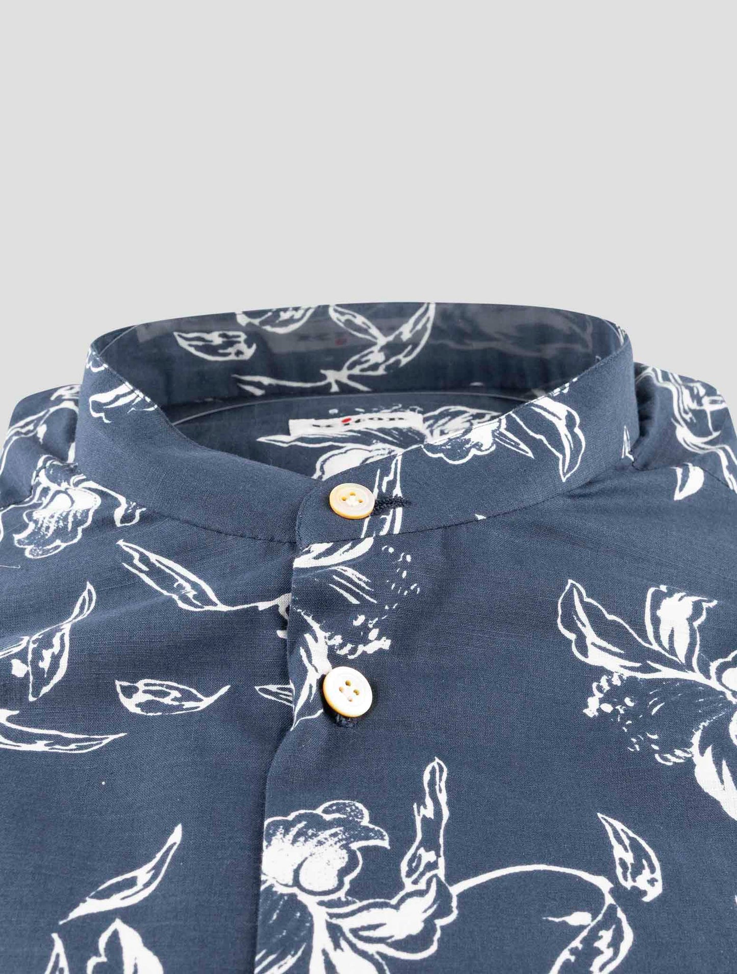 Kiton Blue Cotton Shirt